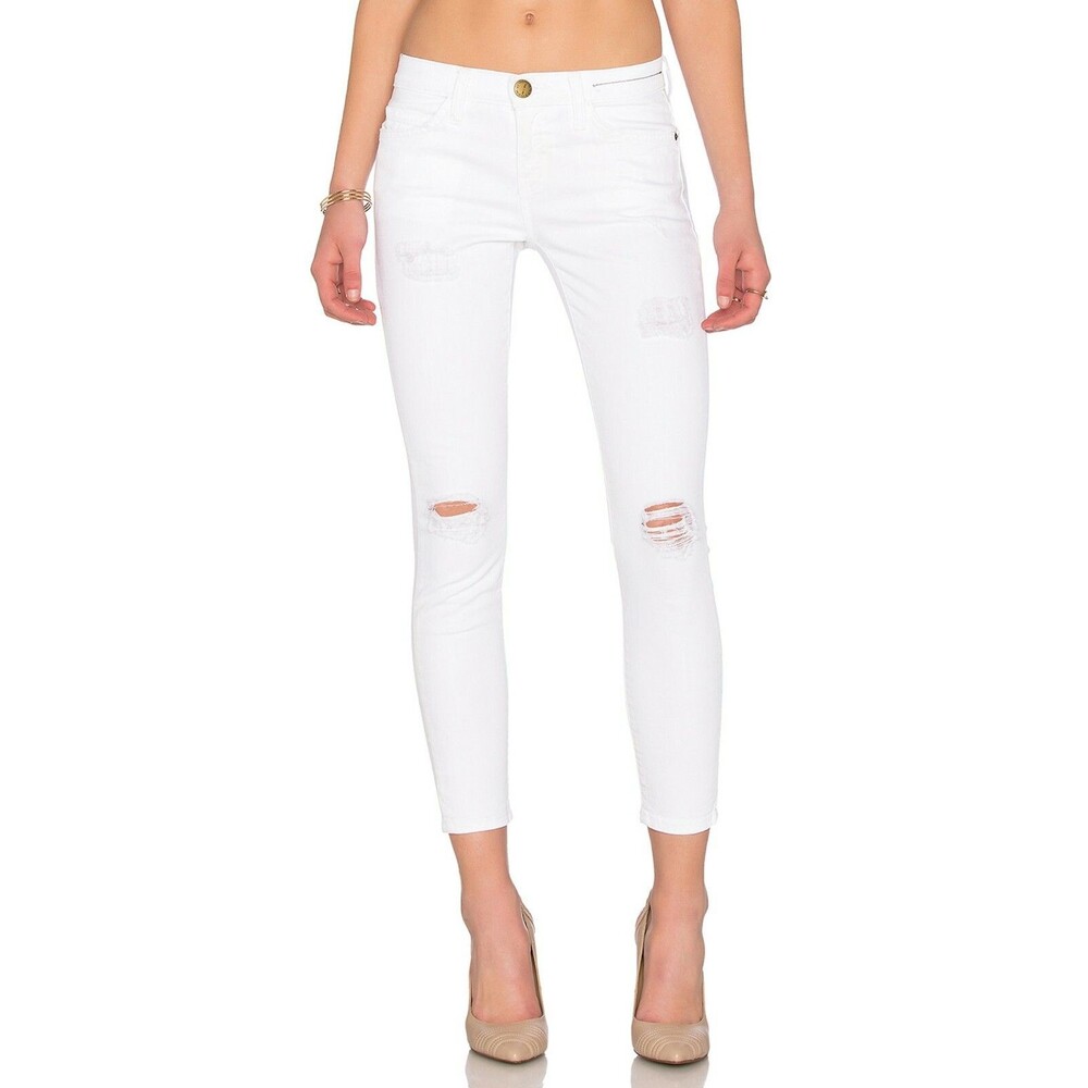 Current/Elliott The Stiletto Destroy Denim Jeans